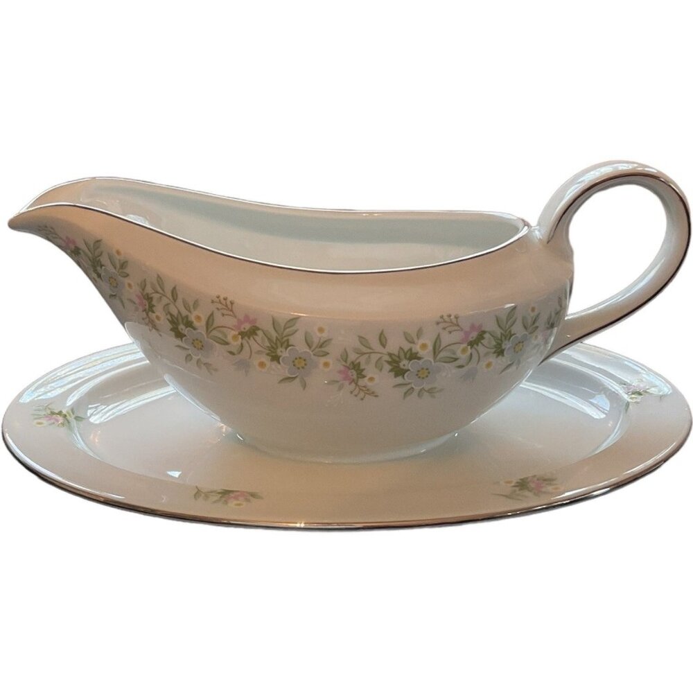 Johann Haviland Forever Spring Pattern Bavaria Germany Fine China Gravy Boat